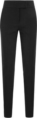 High-waisted wool-blend trousers-AA