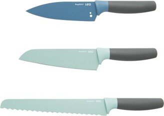 Leo 3Pc Cutlery Set, Stainless Steel, Sharp Serrated Blade