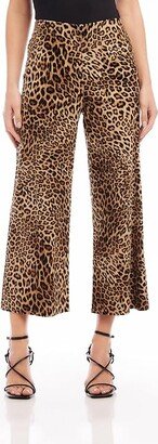 Cropped Pants (Leopard) Women's Jumpsuit & Rompers One Piece