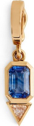 Yellow Gold, Sapphire And Diamond Trillion Charm