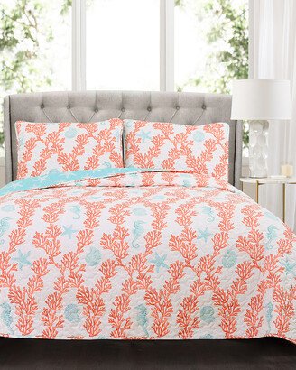 Dina Coral Quilt Set