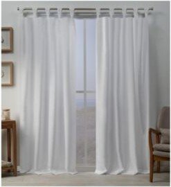 Loha Linen Braided Tab Top Curtain Panel Pair