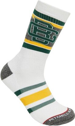 Men's and Women's White Green Bay Packers Interception Crew Socks