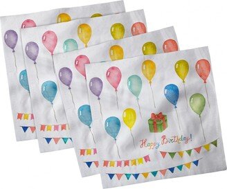 Birthday Set of 4 Napkins, 12 x 12