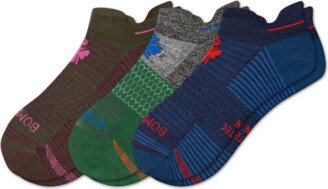 Women's Lightweight Running Ankle Sock 3-Pack - Navy Olive Mix - Medium - Athletic