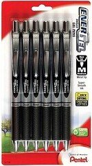 Pentel EnerGel RTX Retractable Gel Pens Medium Point Black Ink 409634