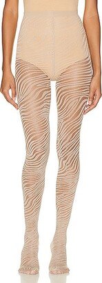 Zebra Tight in Nude