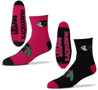 Men's Chicago Blackhawks 2-Pack Team Quarter-Length Socks