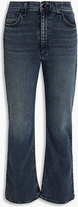 Faded high-rise kick-flare jeans-AA