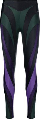 Spiral panelled leggings