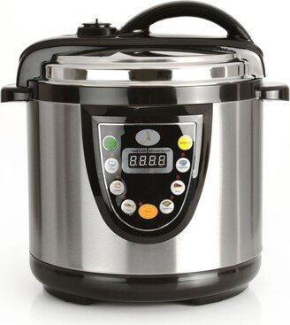 6.3-Qt. Electric Pressure Cooker - Black, Silver