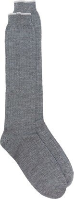 Ribbed Knitted Socks