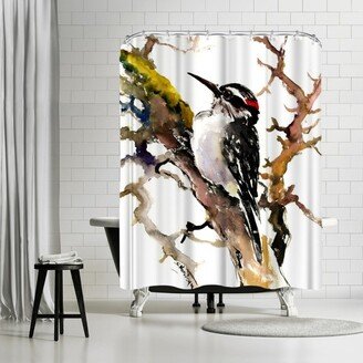 71 x 74 Shower Curtain, Dawny Woodpecker by Suren Nersisyan