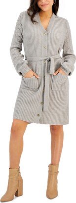 Jamie & Layla Petite Belted Sweater Mini Dress