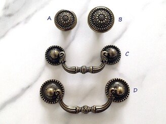 2-1/2 3 Centers Drop Bail Drawer Pull Vintage Style Dresser Pulls Handles Antique Bronze Cabinet Handle Knob 2.5 64 76 Mm