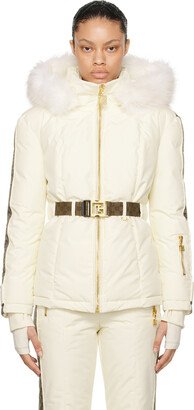 White Belted Puffer Jacket