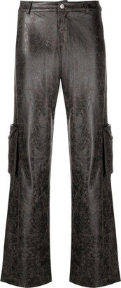 Elias faux-leather trousers