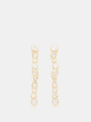 Crystal & 18kt Gold-plated Drop Earrings