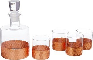 Daphne Decanter and Whiskey Glass Set, 5 Piece