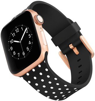 WITHit Dabney Lee Dottie Silicone Band Compatible with 42/44/45/Ultra 49mm Apple Watch - Black, White