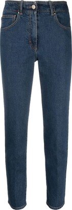 High-Waist Cotton Jeans