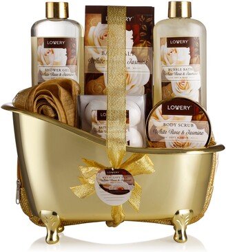 Lovery Home Spa Gift Basket - Luxury 13pc Bath & Body Set - Cosmetic bag