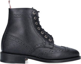 Wingtip Brogue Lace-Up Boots