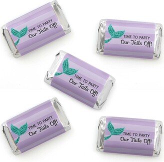 Big Dot Of Happiness Let's Be Mermaids - Mini Candy Bar Wrapper Stickers - Party Small Favors - 40 Ct