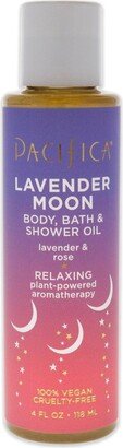 Body Bath and Shower Oil - Lavender Moon by for Women - 4 oz Shower Oil