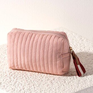 Ezra Small Boxy Cosmetic Pouch, Blush