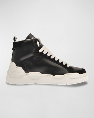 Men's Leather High-Top Sneakers