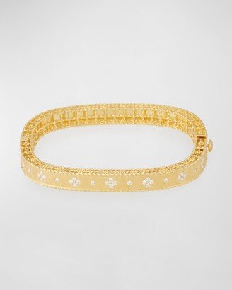 Princess 18K Yellow Gold Narrow Diamond Bangle