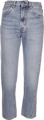 High-Rise Cropped Jeans-AH