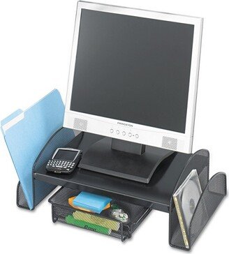 Safco Onyx Mesh Steel Monitor Stand 19 1/4 x 11 1/4 x 6 1/4 Black 2159BL