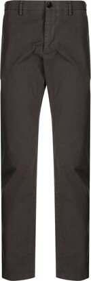 Zebra-motif stretch-cotton tapered trousers