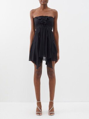 Tiffen Ruffle-trim Chiffon Mini Dress