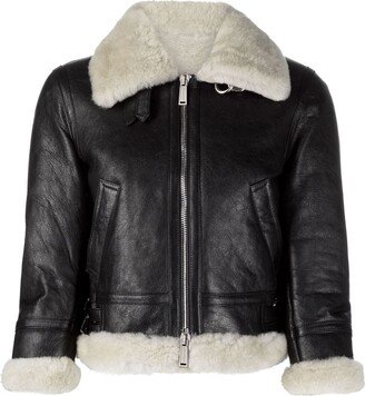 Cropped Shearling Jacket