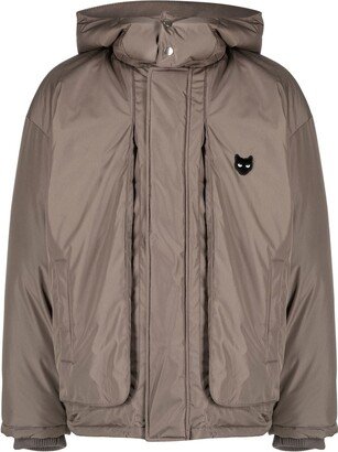 Down-Feather Hooded Jacket