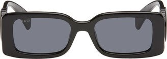 Black Rectangular Sunglasses-AB