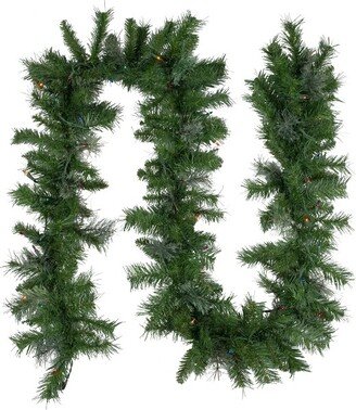 Northlight 9' x 10 Prelit Mixed Cashmere Pine Artificial Christmas Garland - Multi Lights