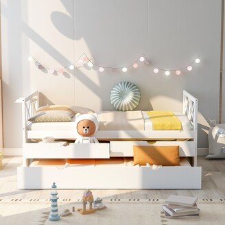 Multi-Functional Daybed with Drawers and Trundle-AB