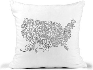 Usa Pillow, States United States Décor, Boys Room Lover Gift, Learn