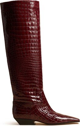 The Marfa crocodile-effect boots