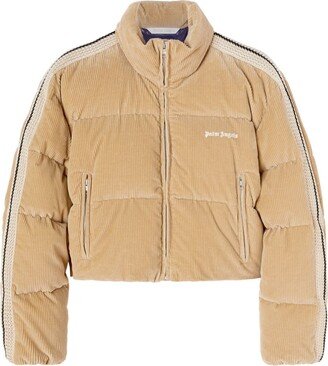 Corduroy Cropped Puffer Jacket