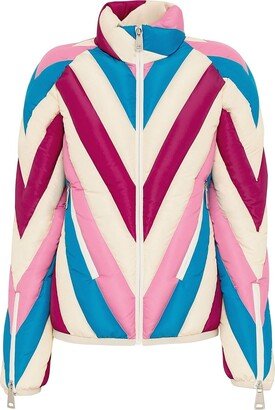 Chevron-Quilted Padded Ski Jacket