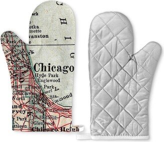 Chicago Map Oven Mitt - Gift Kitchen