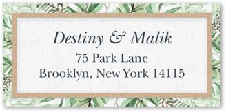 Address Labels: Framed With Greenery Address Label, Gray, Address Label, Matte