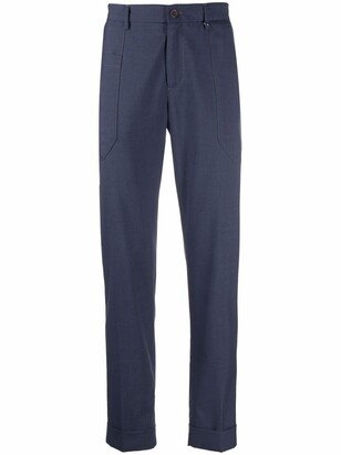 Straight-Leg Tailored Trousers-EL