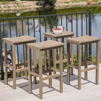 Caribbean Acacia Wood Outdoor Bar Stool