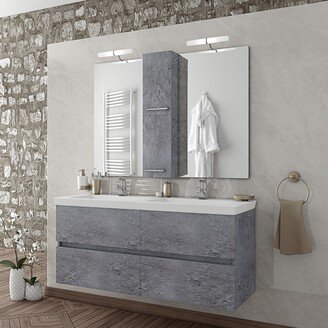 A Touch of Design Alexander 48 Grey Double Floating Vanity with Medicine Cabinet